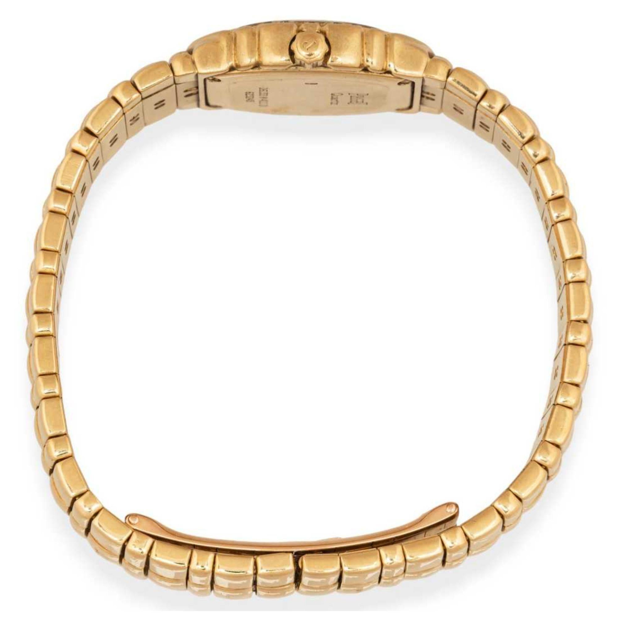Piaget Tangara 18K Yellow Gold & Diamond Bezel Set Ladies Watch For Sale 2
