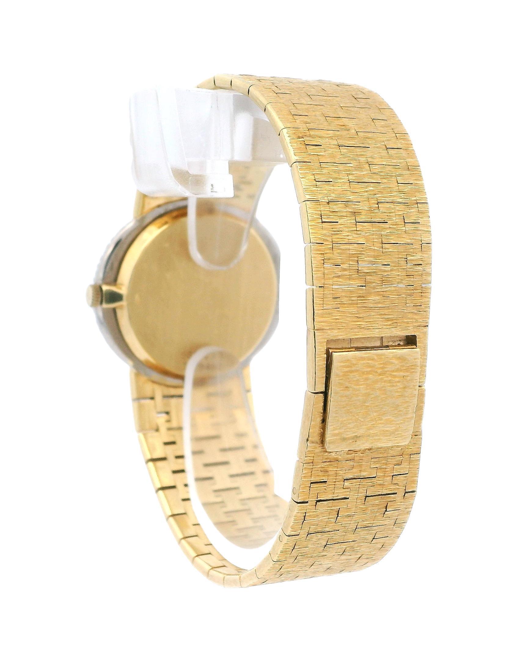 Women's Piaget Tiffany &Co Jade Dial Diamond Bezel Mesh Bracelet in 18K Yellow Gold