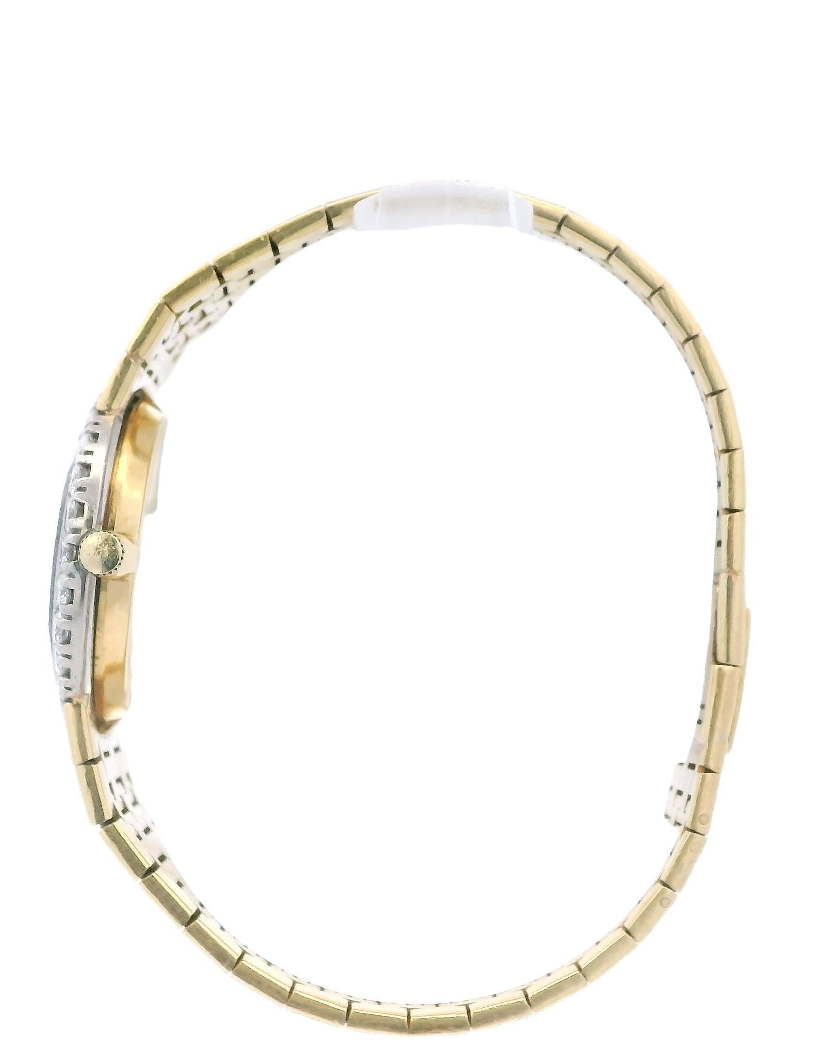 Piaget Tiffany &Co Jade Dial Diamond Bezel Mesh Bracelet in 18K Yellow Gold 2