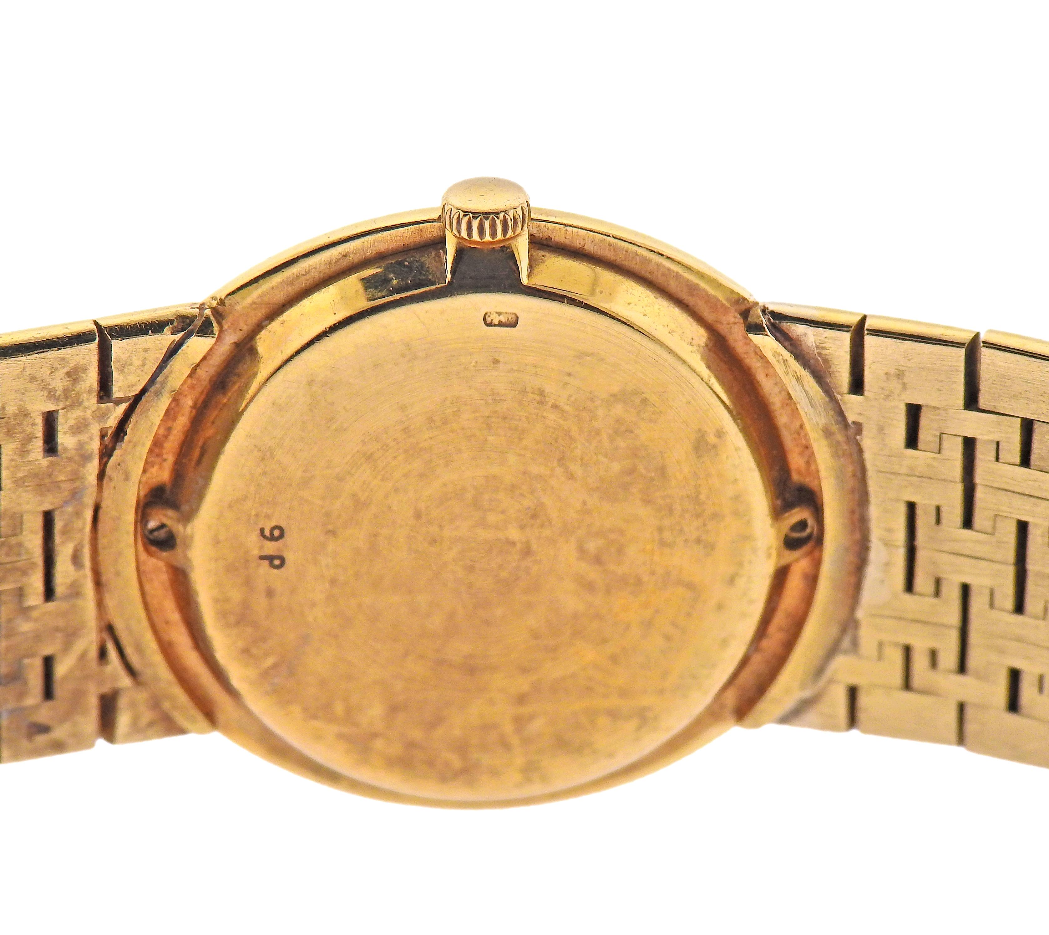 Piaget Tigerauge Zifferblatt Gelbgold Classic Armbanduhr im Zustand „Hervorragend“ im Angebot in New York, NY