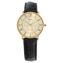 Vintage Piaget Ultra Thin 18k Yellow Gold Wristwatch Ref 9035