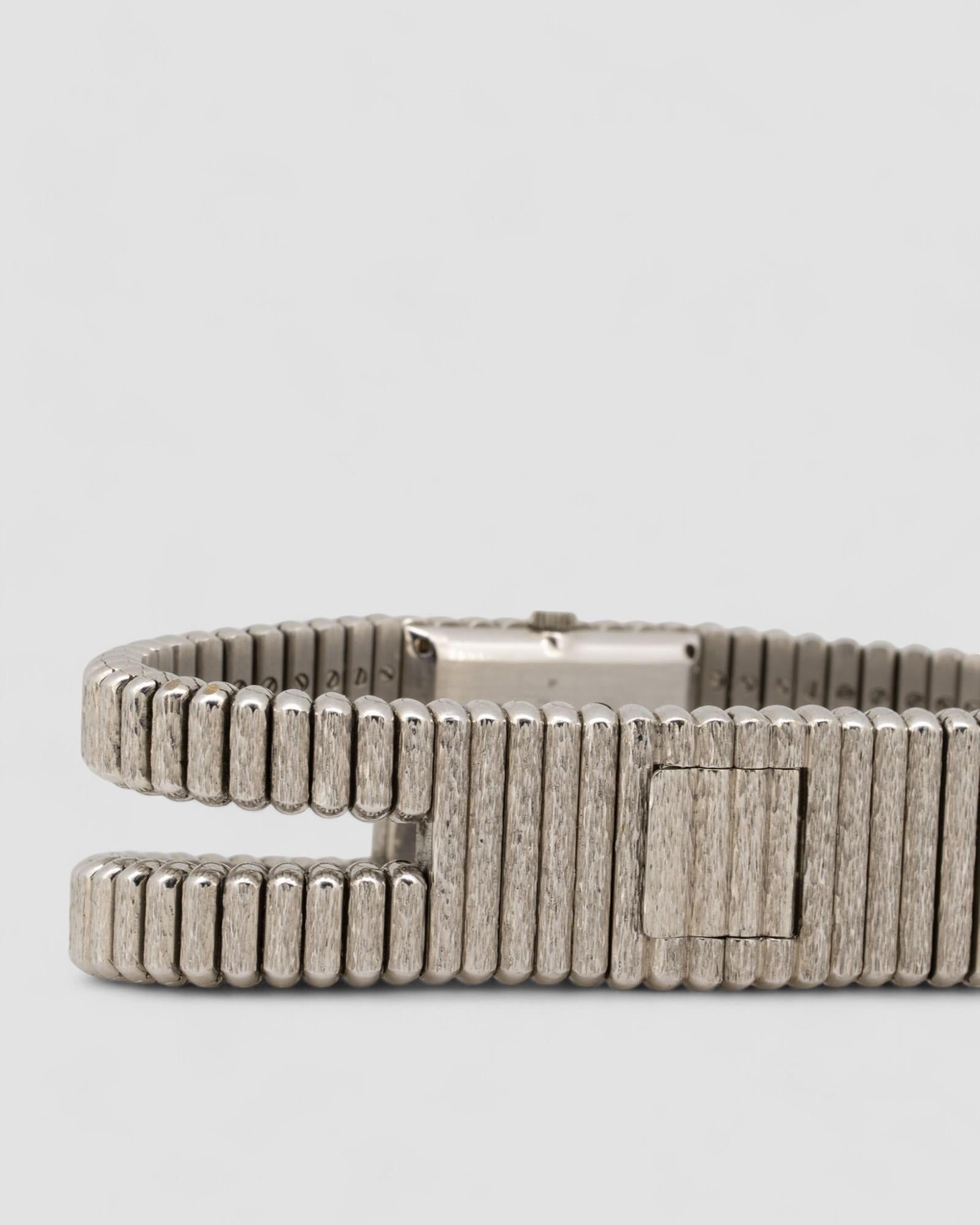 Piaget Vampire Emperador 9131 Onice Diamante Quadrante 18k WG Anni '70 in vendita 5