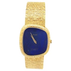 Piaget Van Cleef & Arpels Asymmetrical Lapis Lazuli 18K Yellow Gold Watch