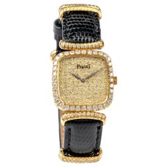 Piaget Vinatge Ladies Diamond Dial Bezel and Stapp Watch