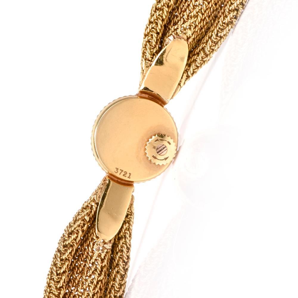 Women's Piaget Vintage 18 Karat Yellow Gold Mechanical Back Winder Watch