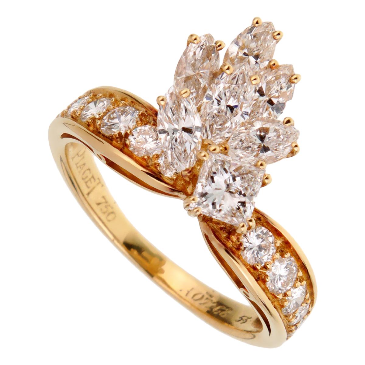 Piaget Vintage Cocktail-Diamant-Gold-Ring