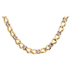 Piaget Collier à maillons vintage en or jaune et blanc 18 carats