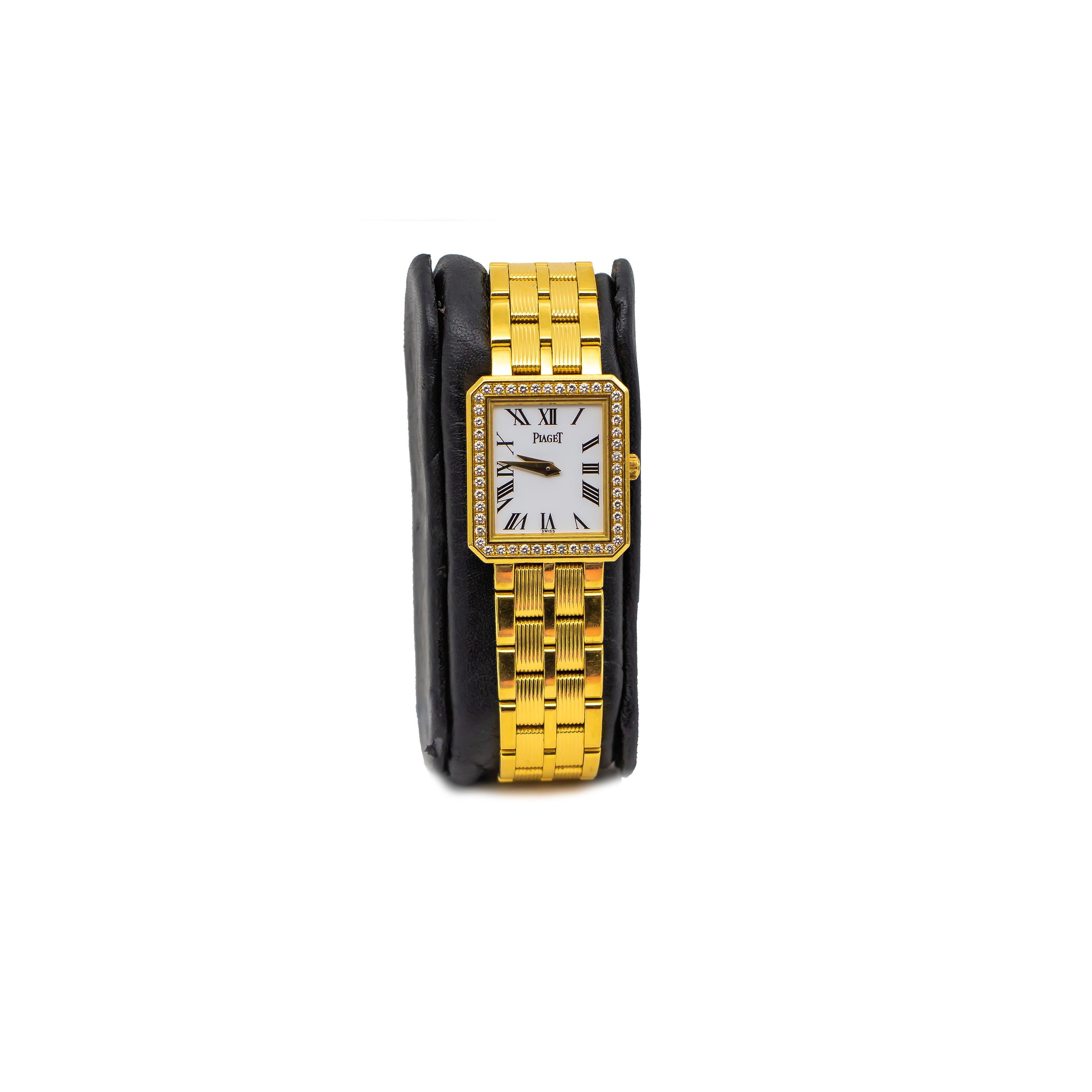 Piaget Vintage-Uhr mit Diamanten und 18 Karat Gelbgold im Zustand „Hervorragend“ in Las Vegas, NV