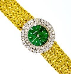 Piaget Vintage Diamond and Jade Mechanical Wristwatch, circa 1970