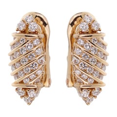 Piaget Vintage Diamond Yellow Gold Earrings