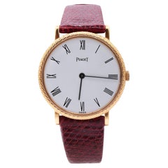 PIAGET Montre vintage rare en or jaune 18 carats pour femmes 26 mm