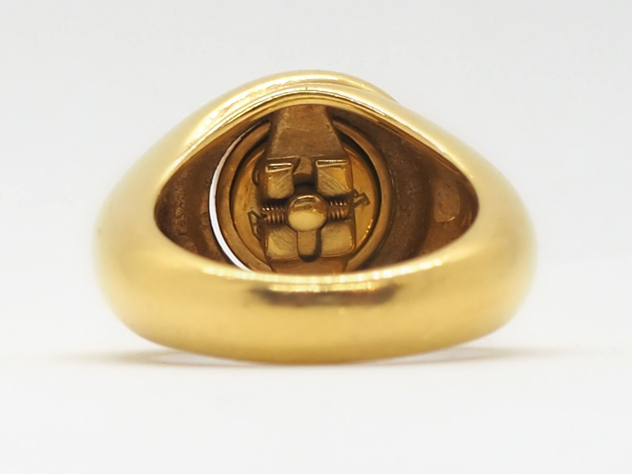 Women's or Men's Piaget Vintage Ring 18 Karat Yellow Gold For Sale