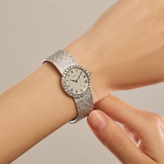 PIAGET vintage watch in white gold and diamonds
