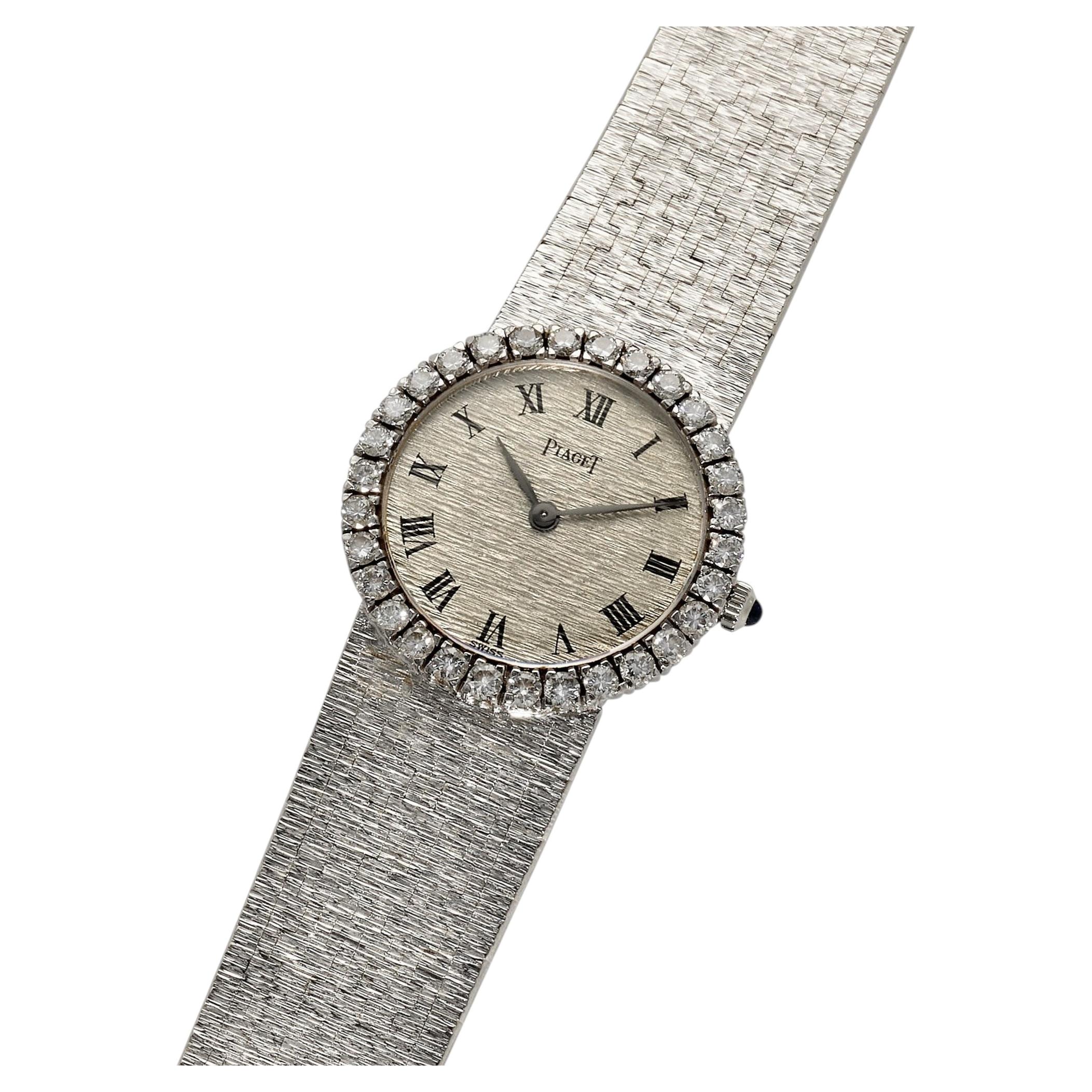 PIAGET vintage watch in white gold and diamonds