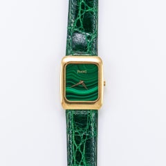 Piaget Vintage Yellow Gold Malachite Dial Quartz Wristwatch
