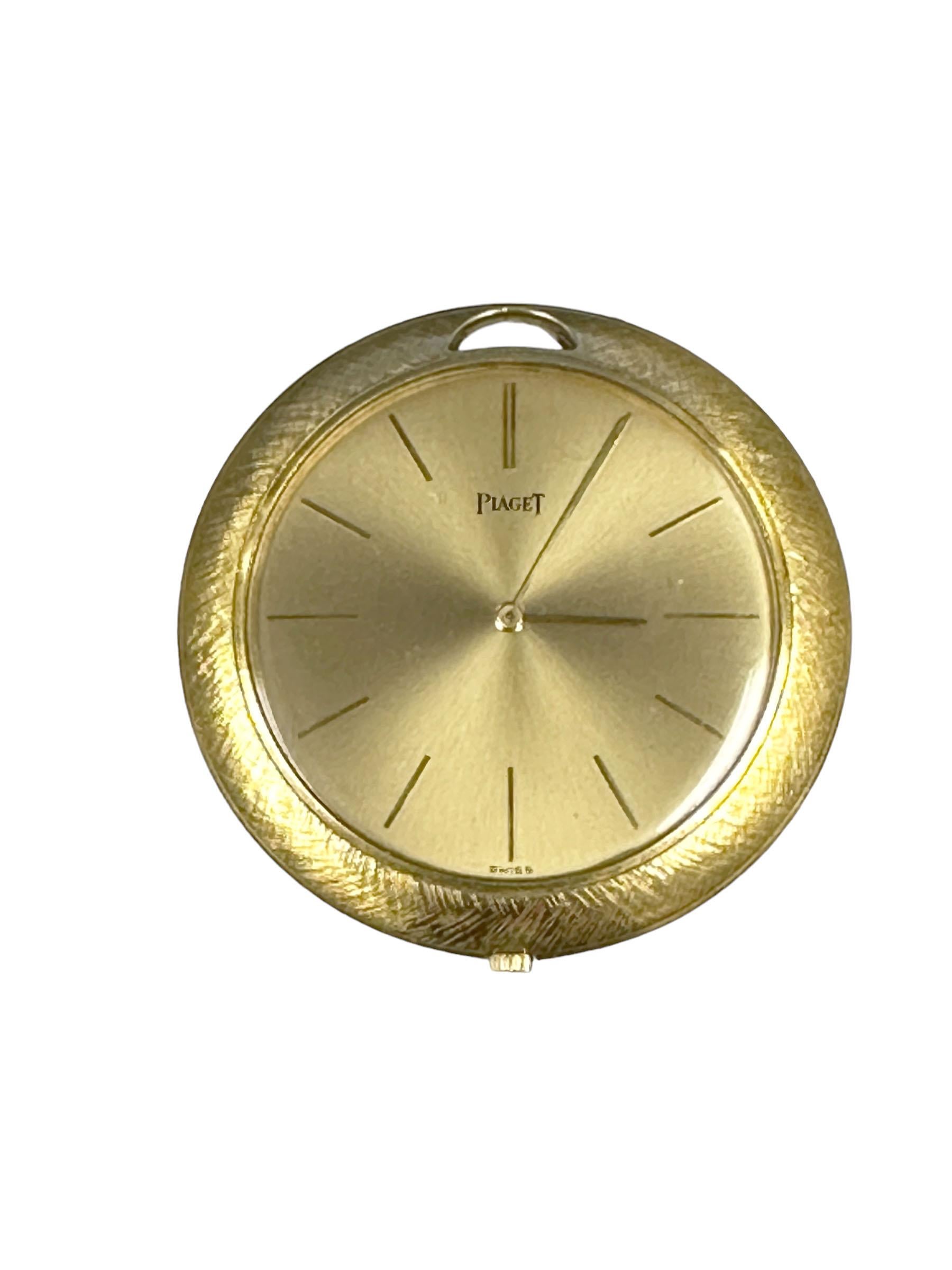 Reloj de bolsillo Piaget Vintage Oro Amarillo en Excelente Estado en Chicago, IL
