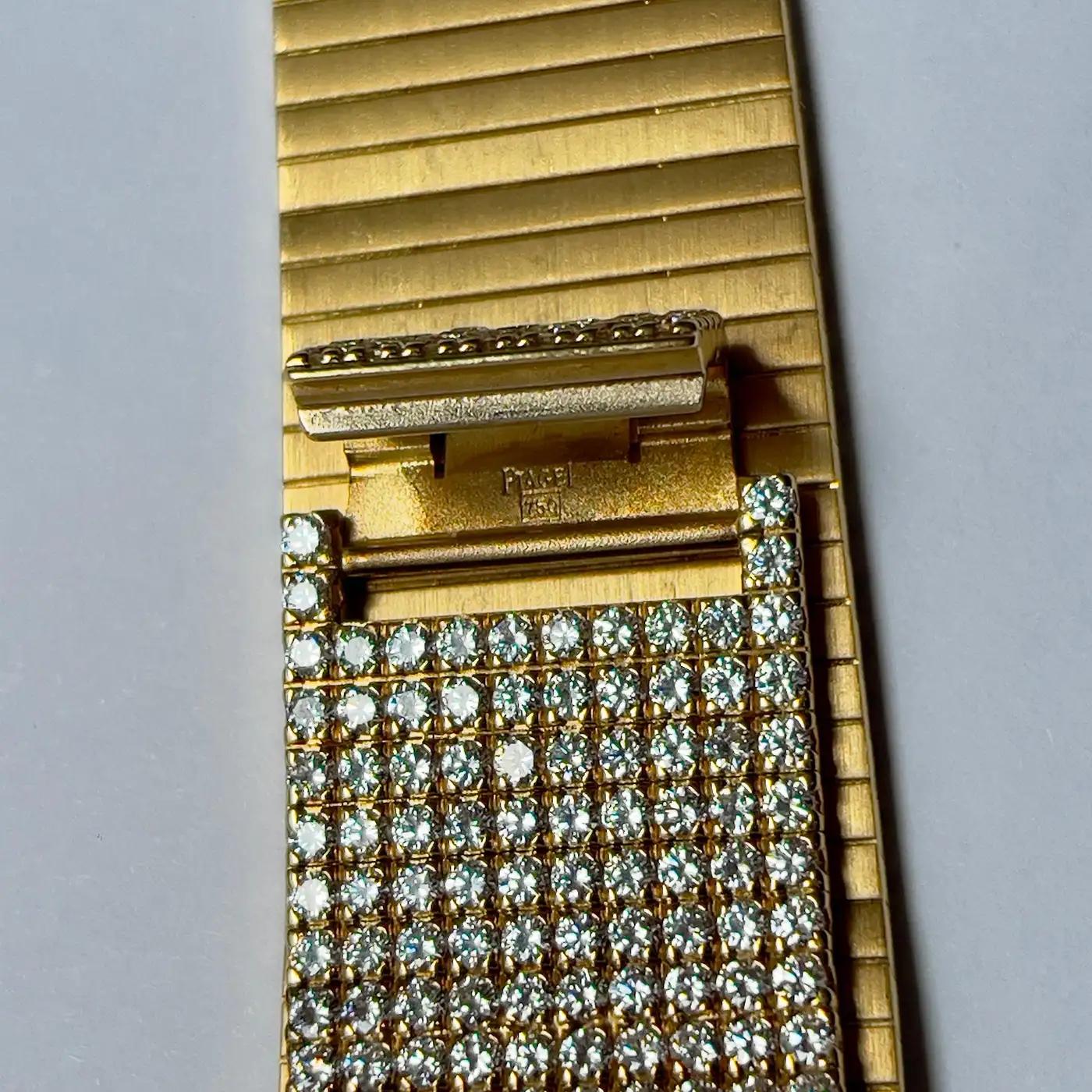 Piaget Uhr aus Gold und Diamanten, ca. 1980er Jahre im Angebot 2