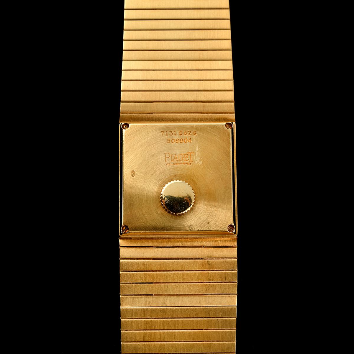 Piaget Uhr aus Gold und Diamanten, ca. 1980er Jahre im Angebot 4
