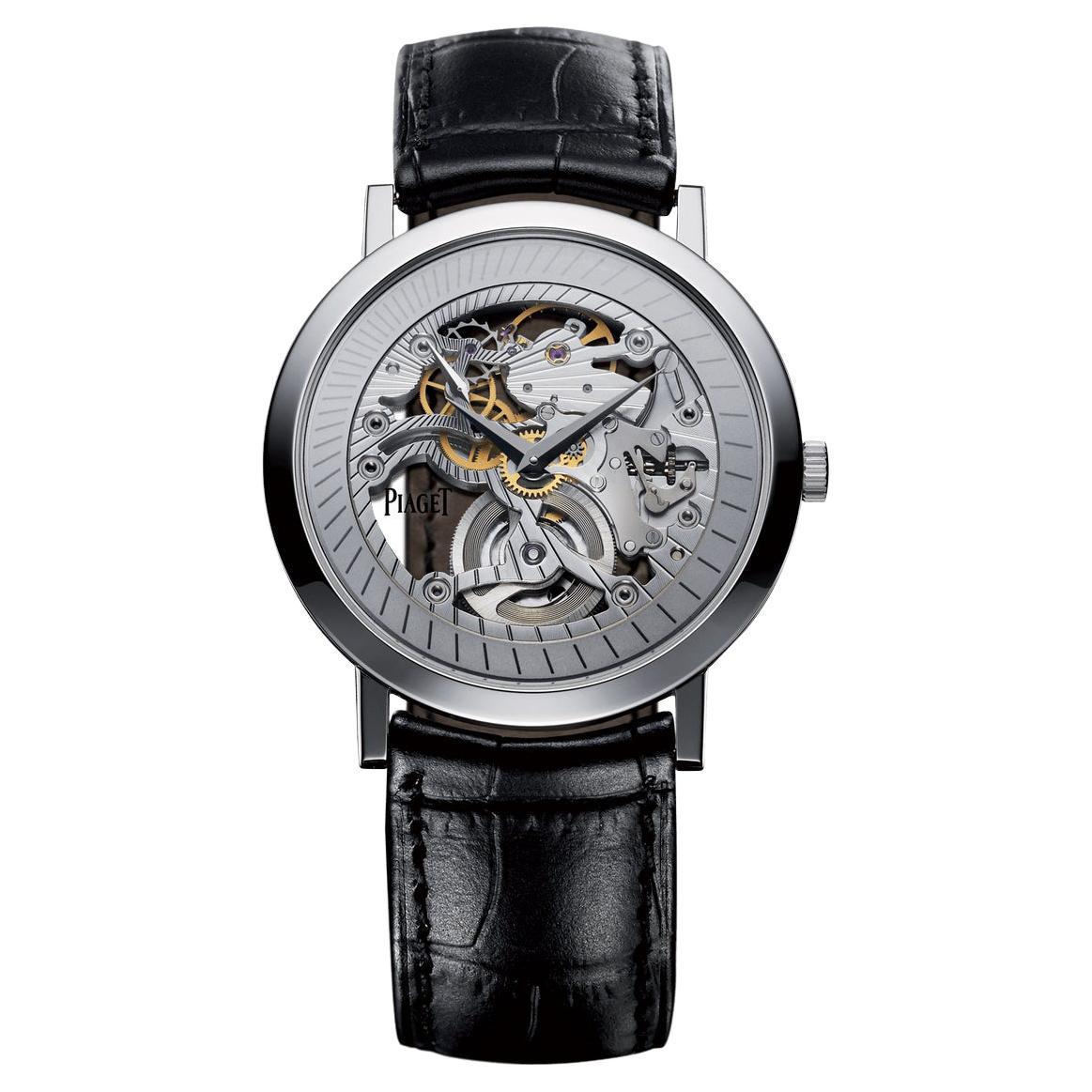 Piaget White Gold Altiplano Skeleton G0A33115 Manual-Wind Wristwatch For Sale