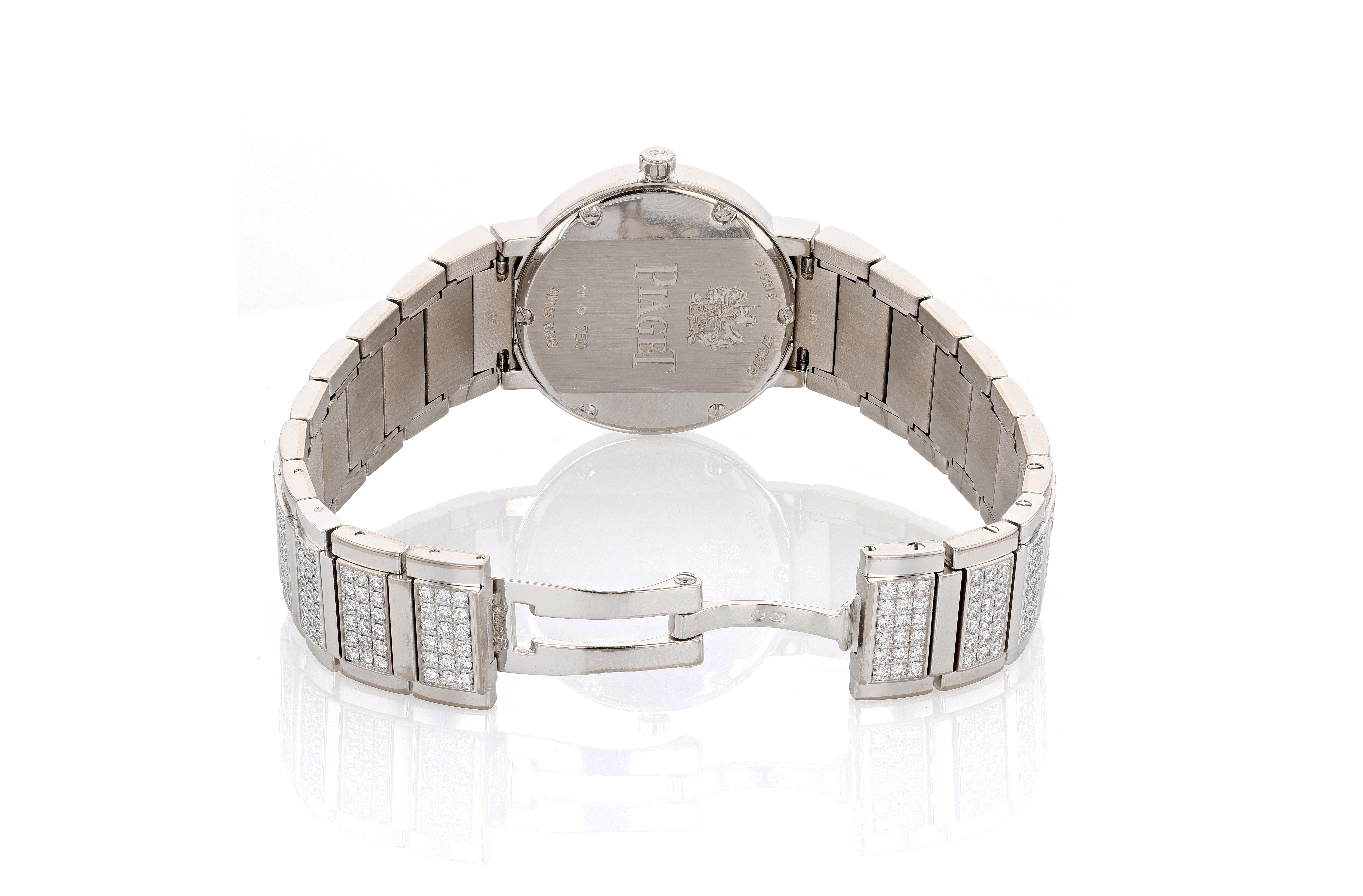Piaget Weißgold und Diamant Quarz Polo Limelight (Brillantschliff) im Angebot