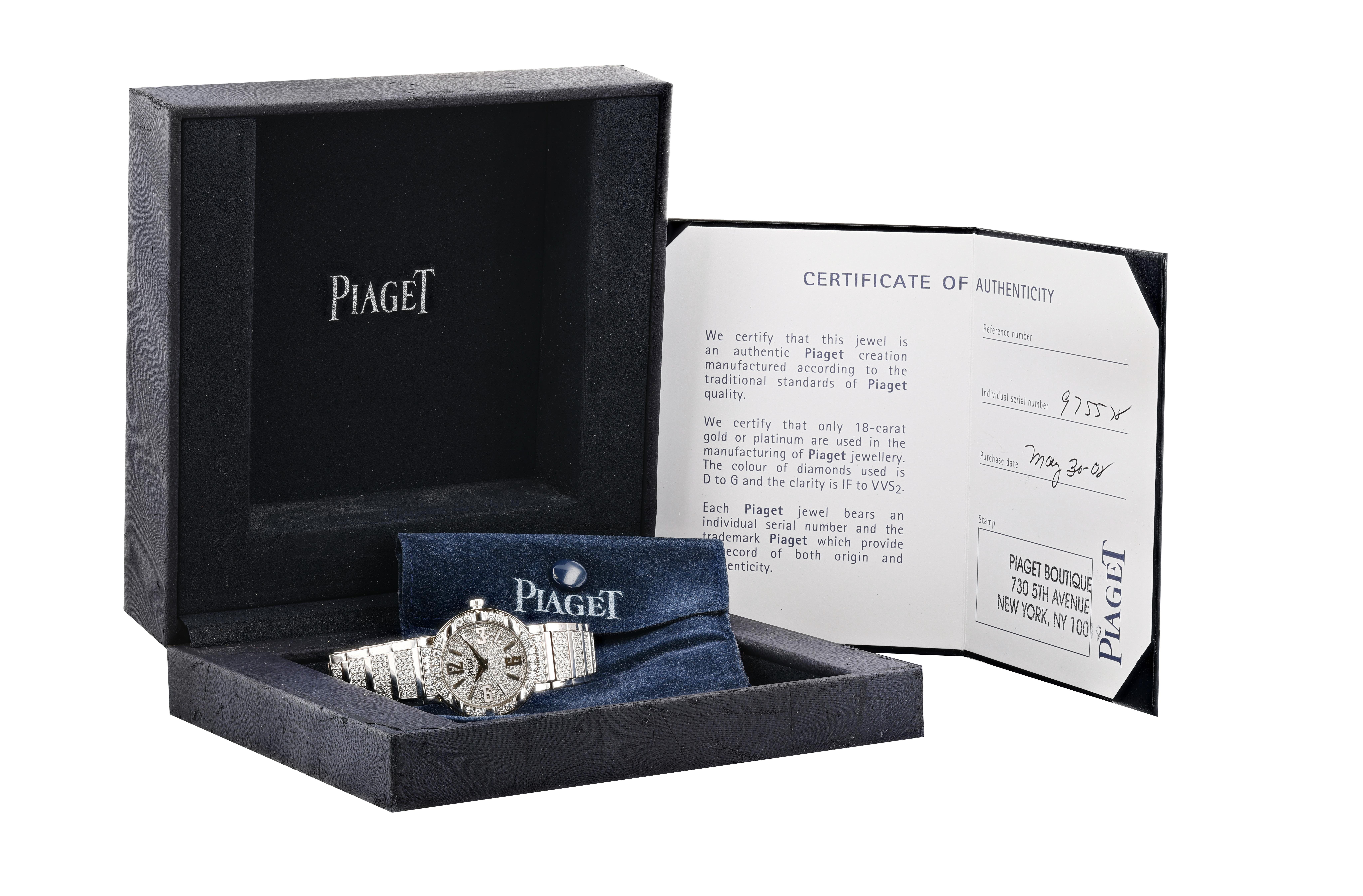Piaget Weißgold und Diamant Quarz Polo Limelight im Zustand „Hervorragend“ im Angebot in Princeton, NJ