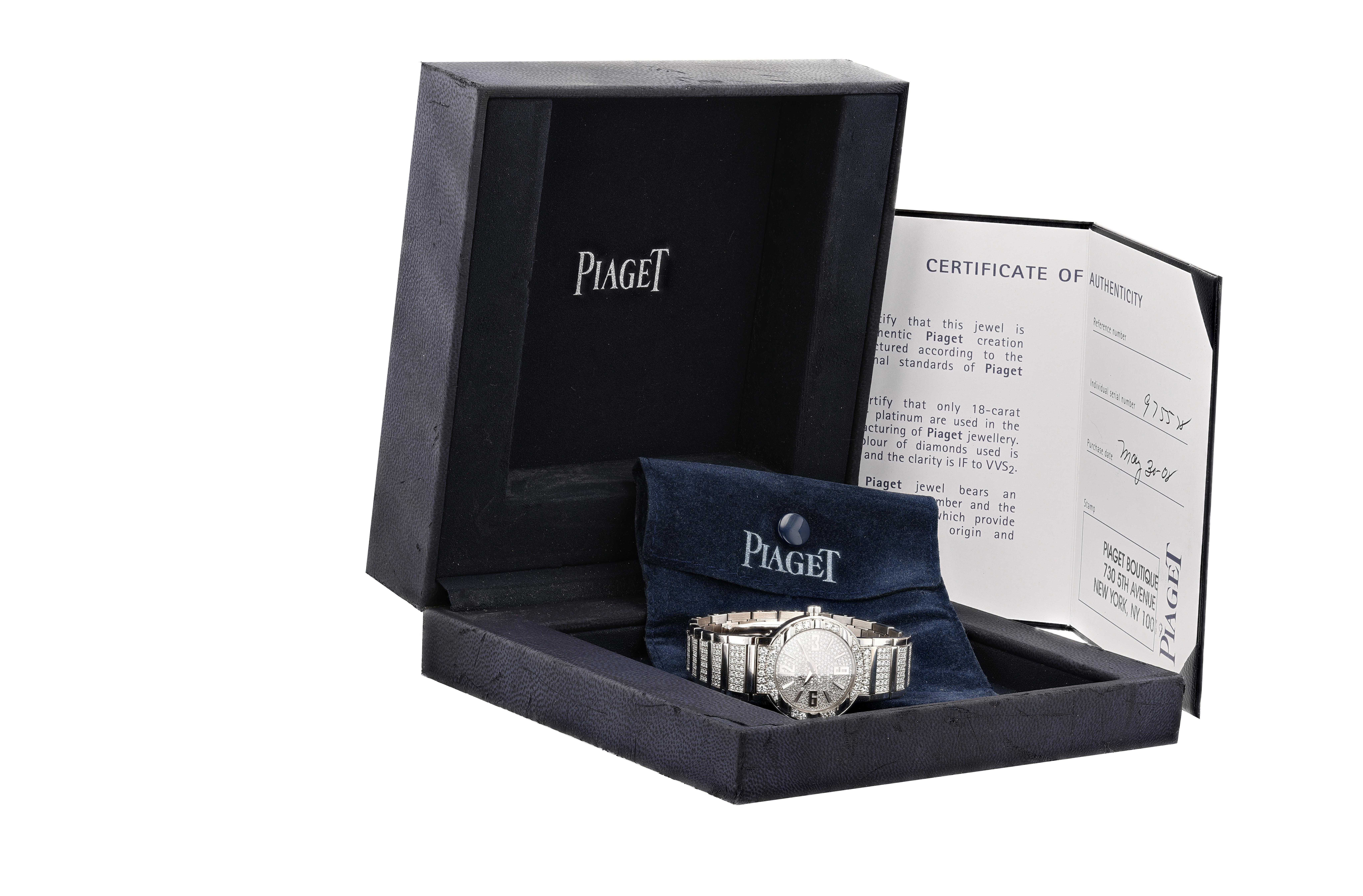 Piaget Weißgold und Diamant Quarz Polo Limelight für Damen oder Herren im Angebot