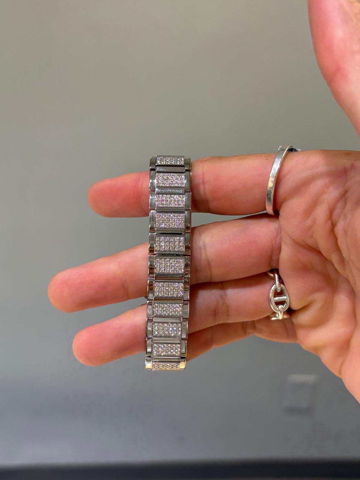 Piaget Weißgold und Diamant Quarz Polo Limelight im Angebot 2