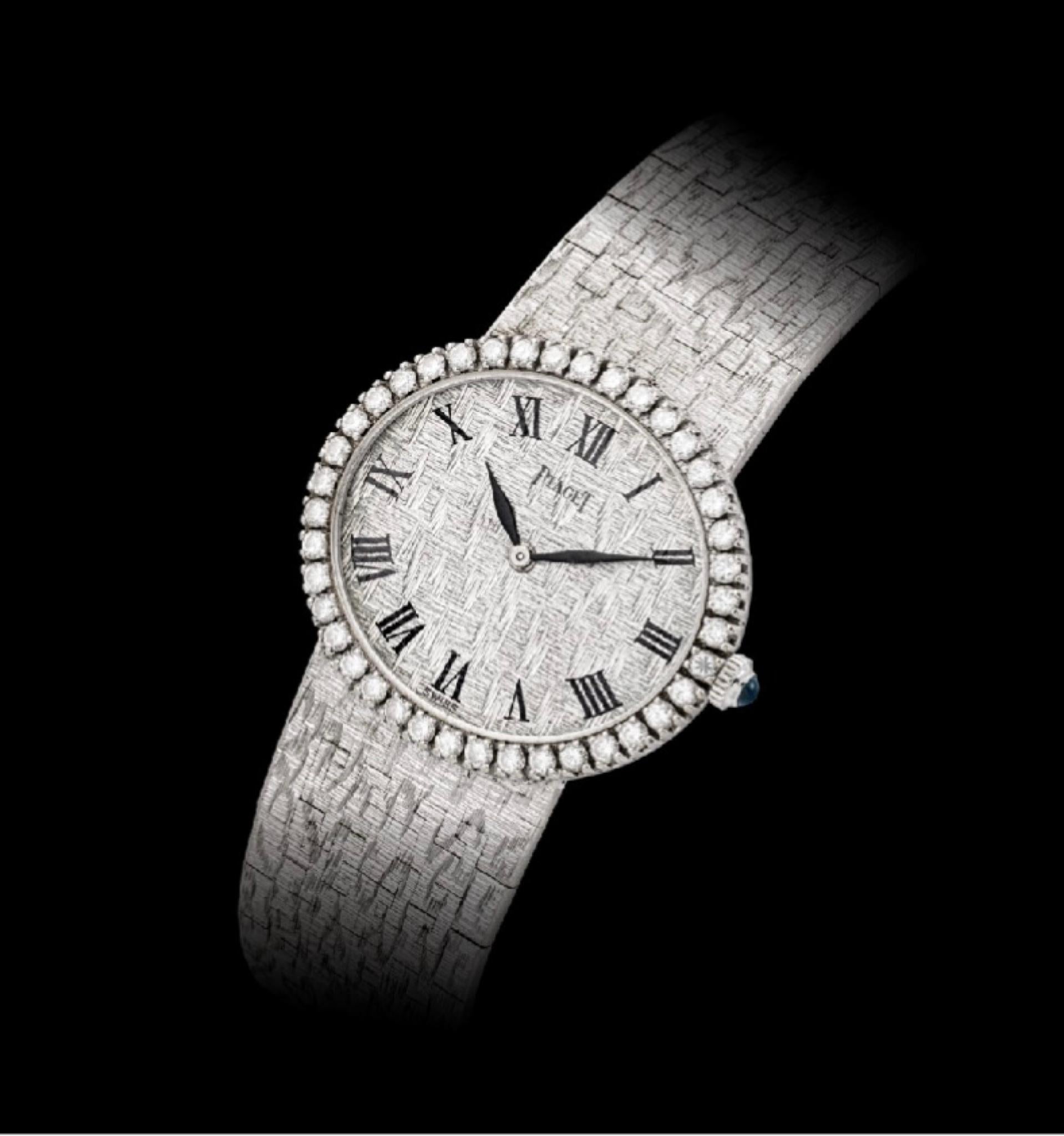 Women's PIAGET White Gold and Diamond Set Bracelet Watch Ref. 9806 A68