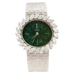 Piaget White Gold Diamond and Agate Dial Ladies Watch