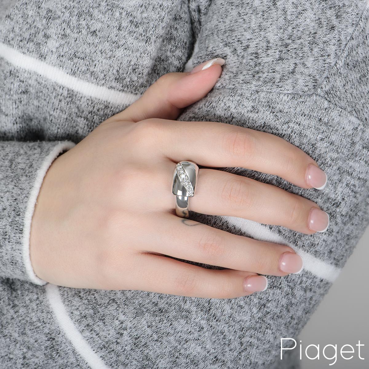 Women's Piaget White Gold Diamond Dancer Ring For Sale