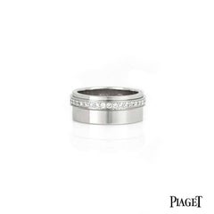 Anello a fascia con diamante Possession di Piaget in oro bianco
