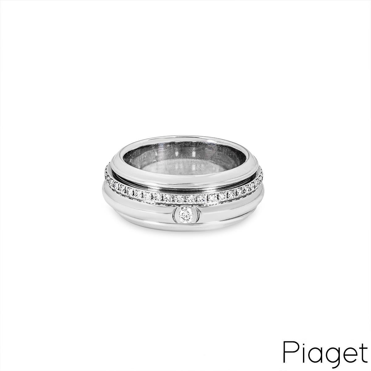 Round Cut Piaget White Gold Diamond Possession Ring