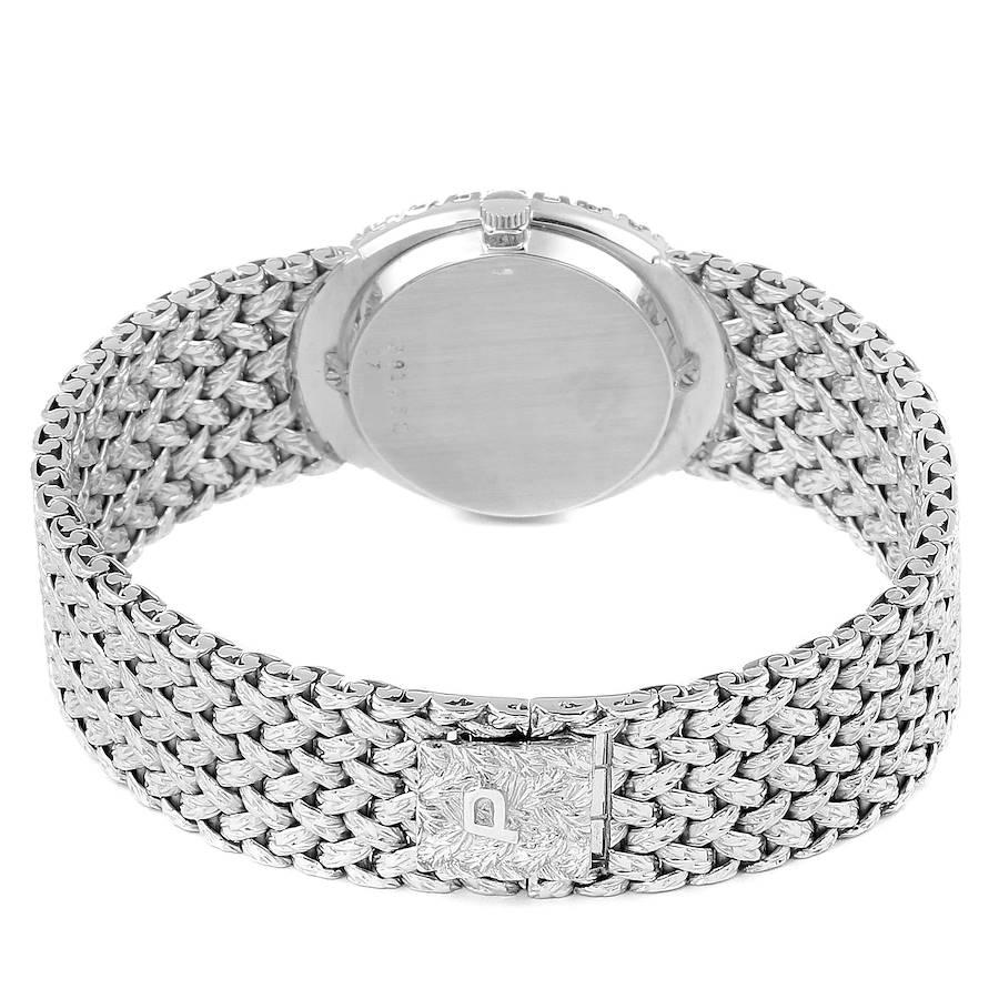 Piaget White Gold Lapis Lazuri Dial Diamond Vintage Cocktail Ladies Watch 9814 For Sale 3