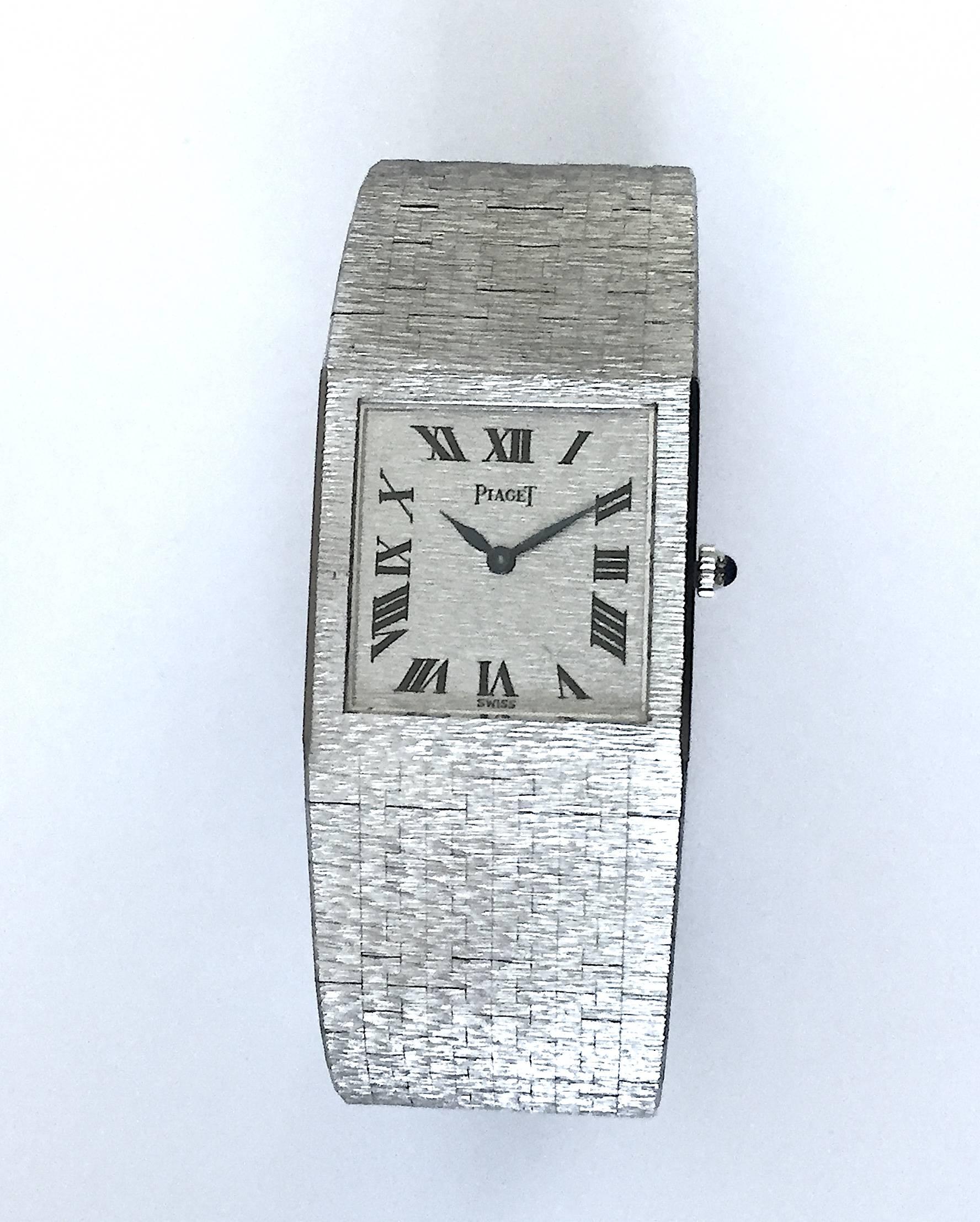 Women's or Men's Piaget White Gold Manual Wind Wristwatch