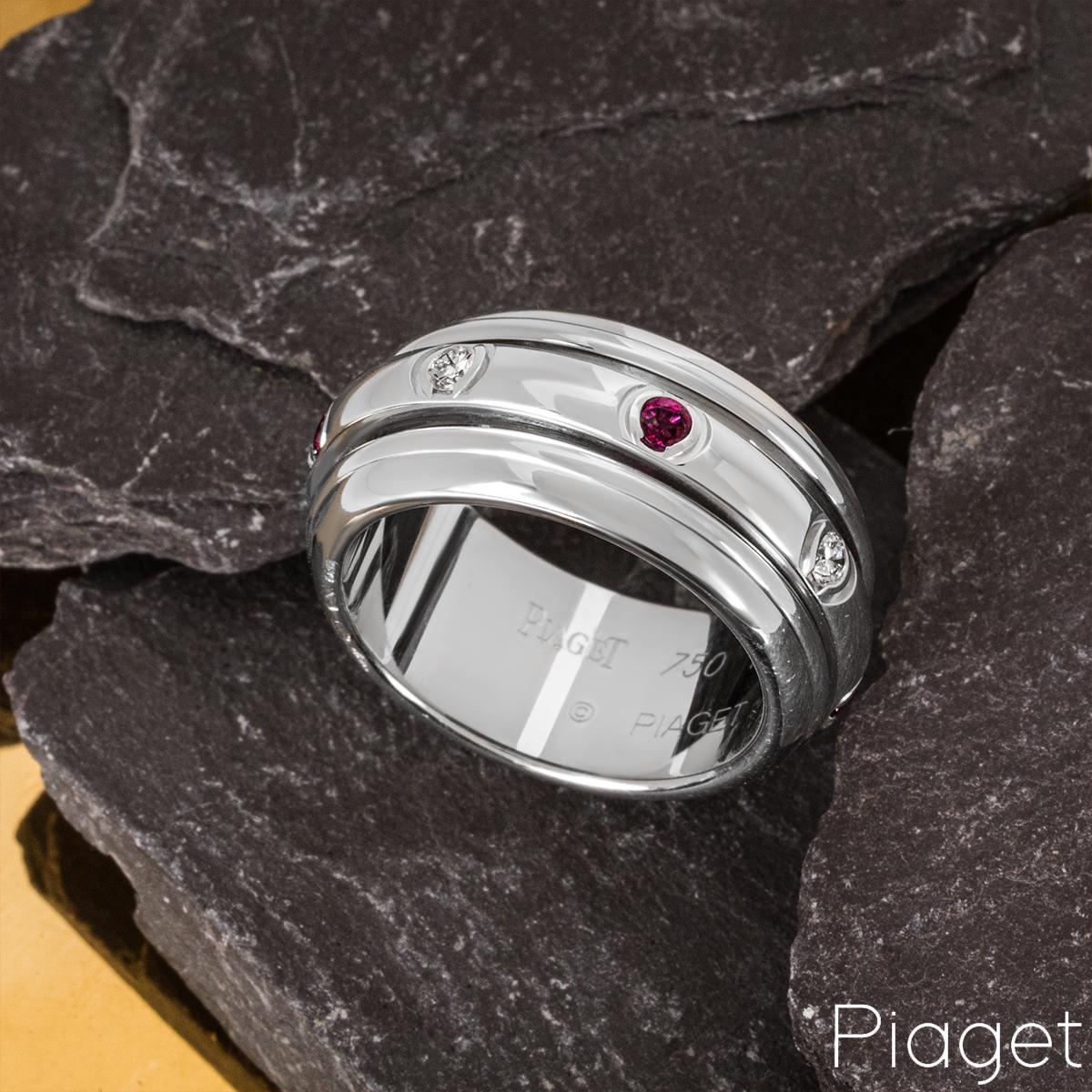 Piaget White Gold Ruby & Diamond Possession Ring For Sale 3