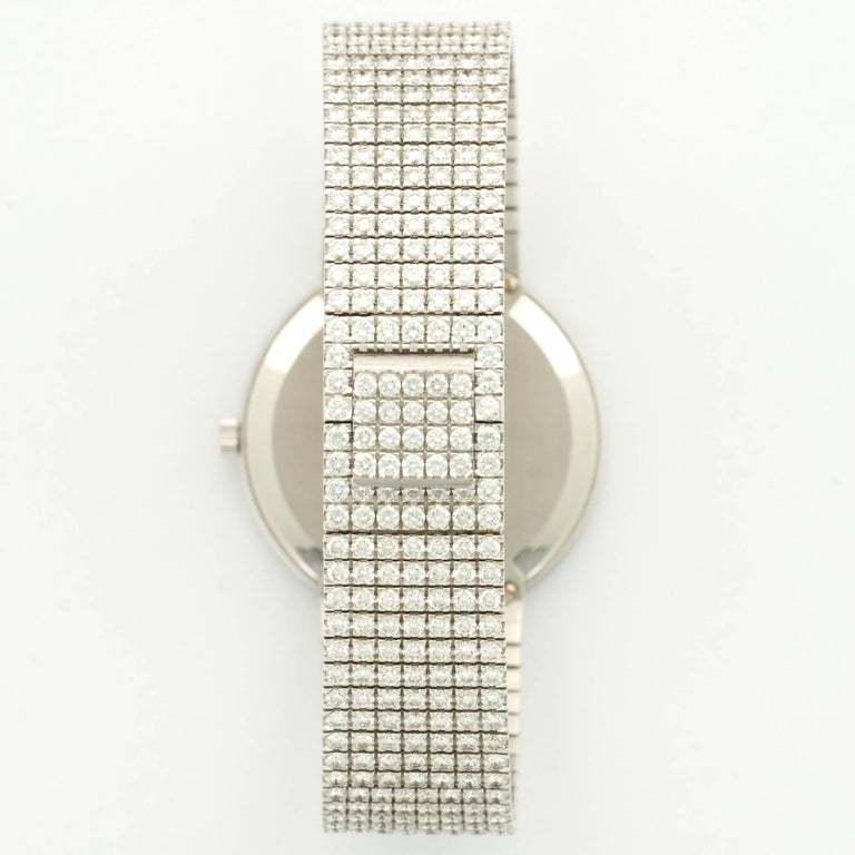 Piaget White Gold Diamond Tradition Automatic Bracelet Wristwatch at ...