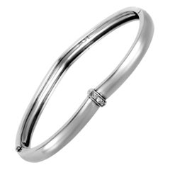 Piaget Women's Heart Shaped 18 Karat White Gold Bangle Bracelet