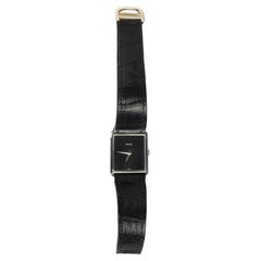 Piaget Wrist Watch in 18k white gold and black lacquered dial