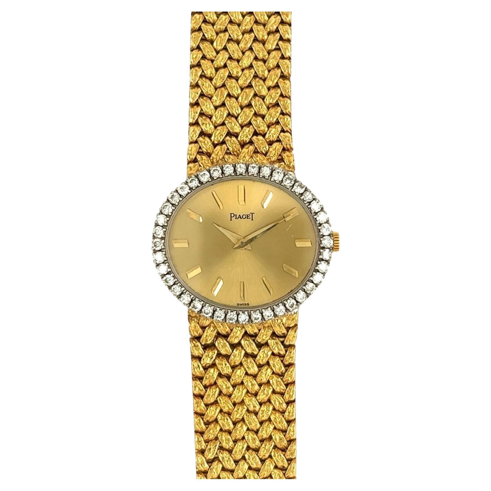 Piaget Yellow Gold and Diamond Watch at 1stDibs | piaget watch vintage,  vintage piaget quartz watch