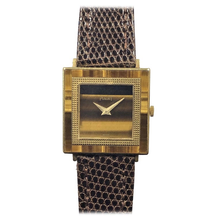 Piaget Yellow Gold and Tigers Eye Mechanical Wristwatch at 1stDibs ...