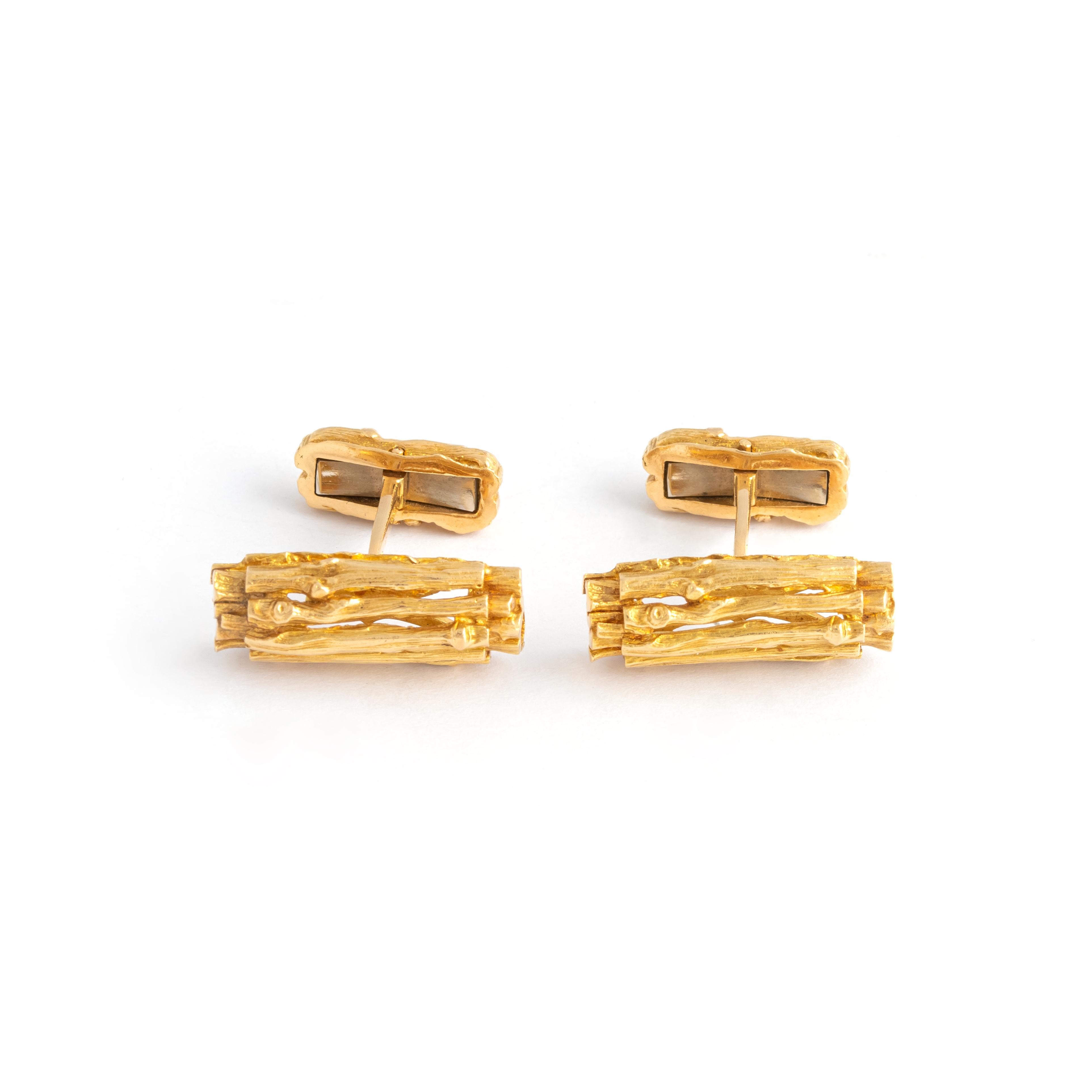 Piaget yellow gold Cufflinks 1970S In Excellent Condition In Geneva, CH