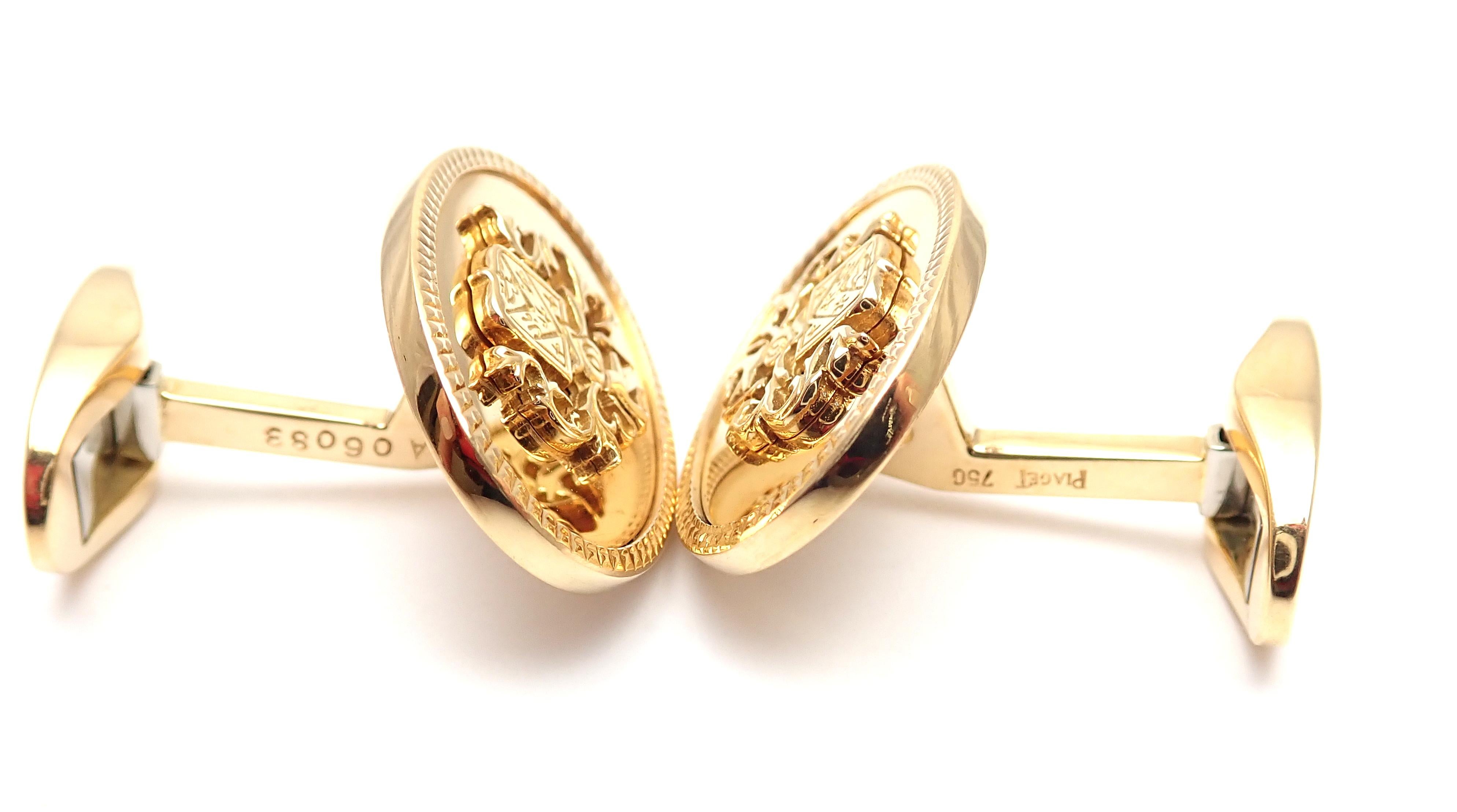 Piaget Yellow Gold Cufflinks In Excellent Condition In Holland, PA