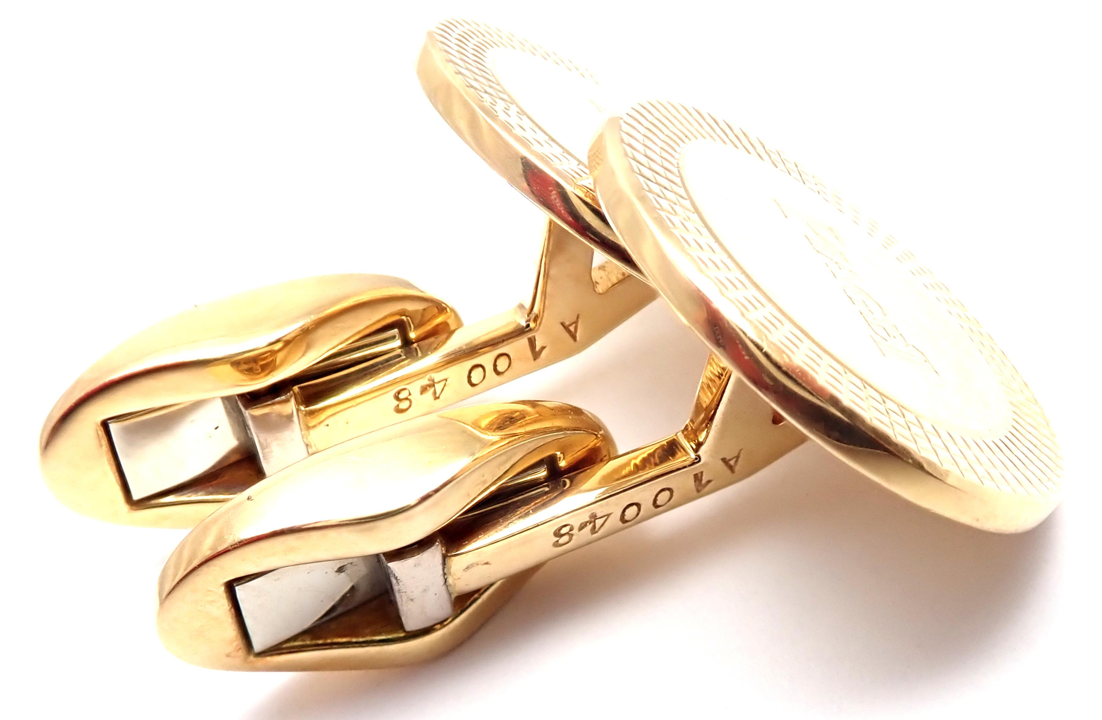 Piaget Yellow Gold Cufflinks For Sale 1
