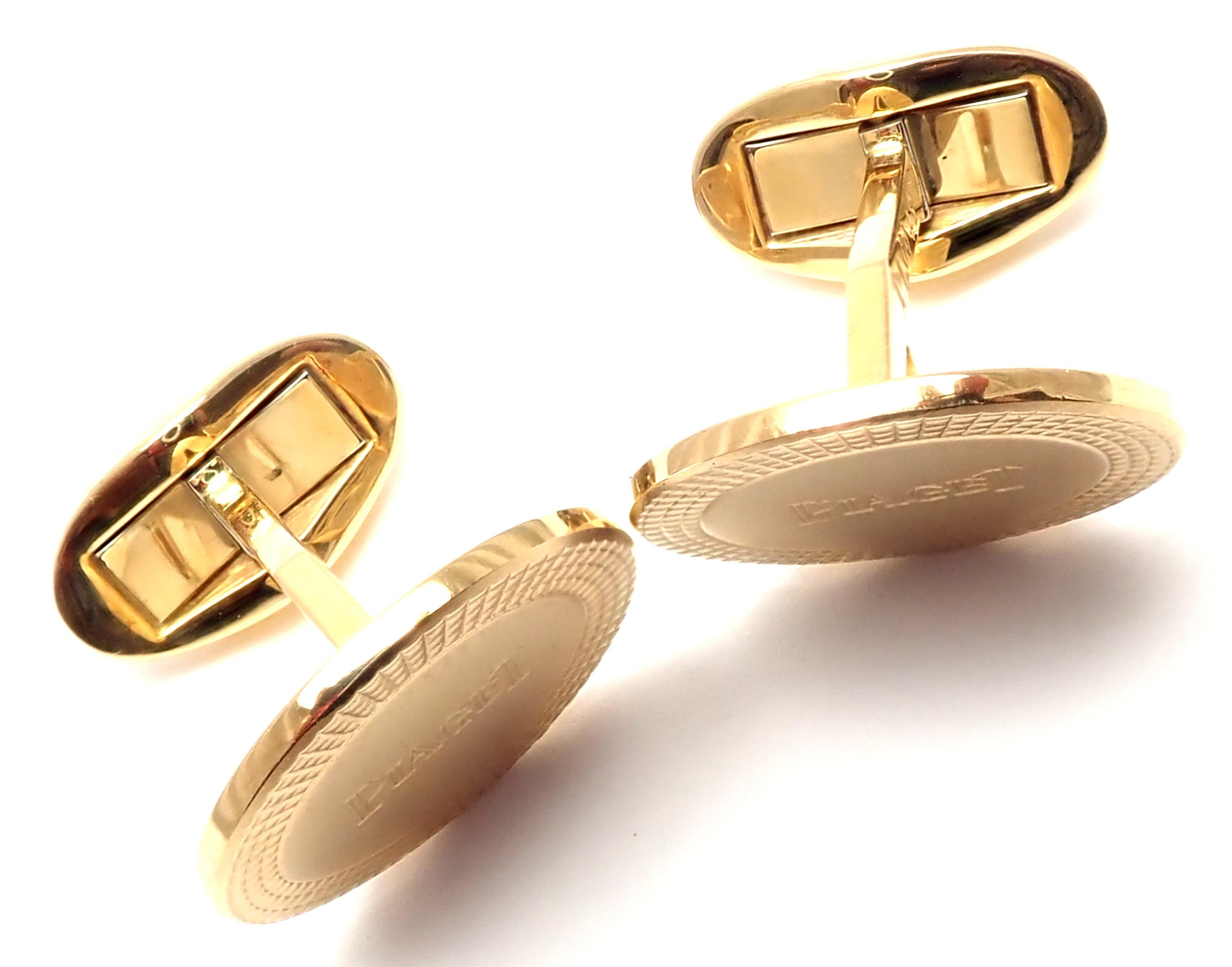 Piaget Yellow Gold Cufflinks For Sale 3