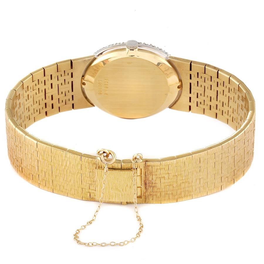 Women's Piaget Yellow Gold Diamond Tiger Eye Vintage Cocktail Ladies Watch 9826 For Sale