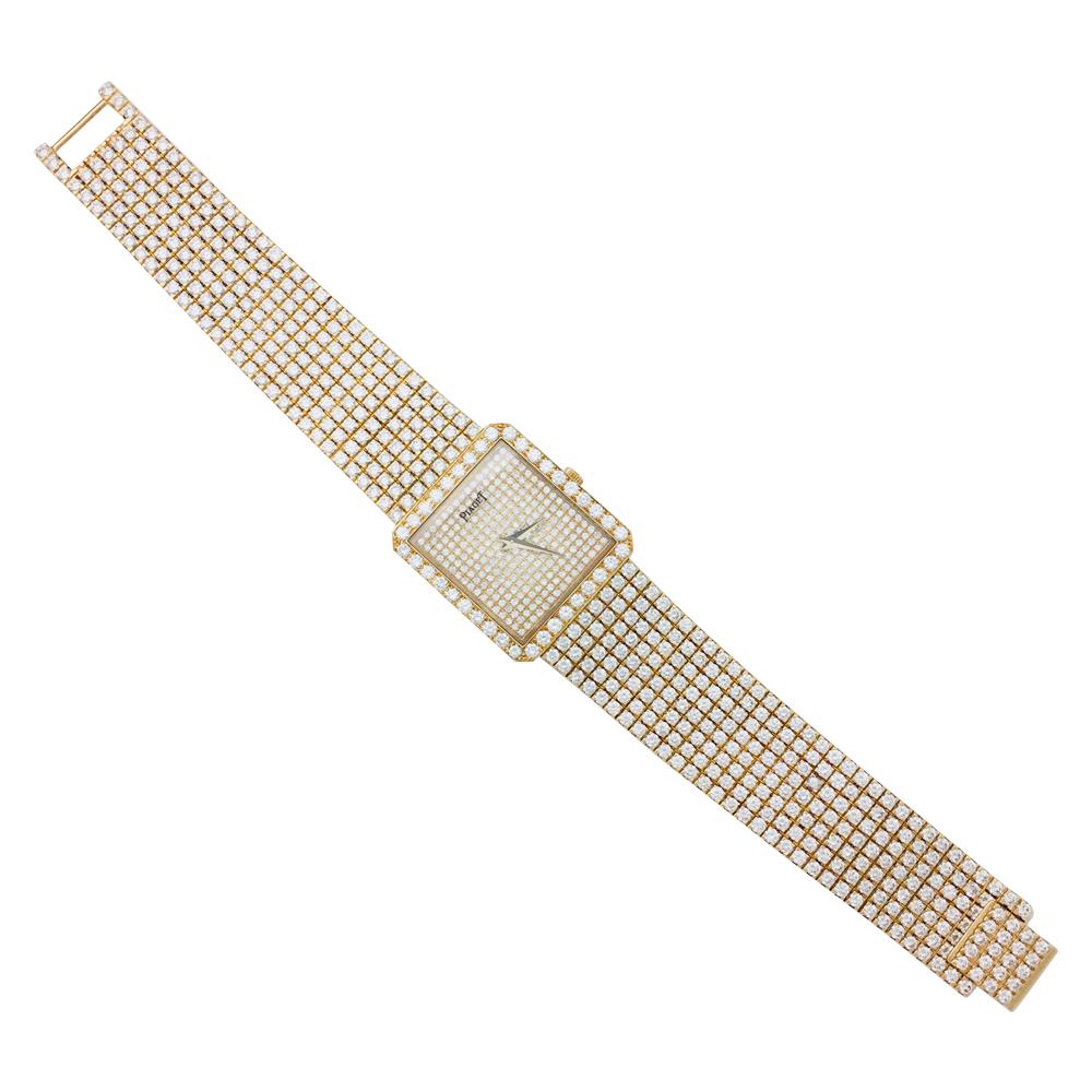 Piaget Yellow Gold Diamond Wristwatch, circa 1990  In Good Condition In Paris, IDF