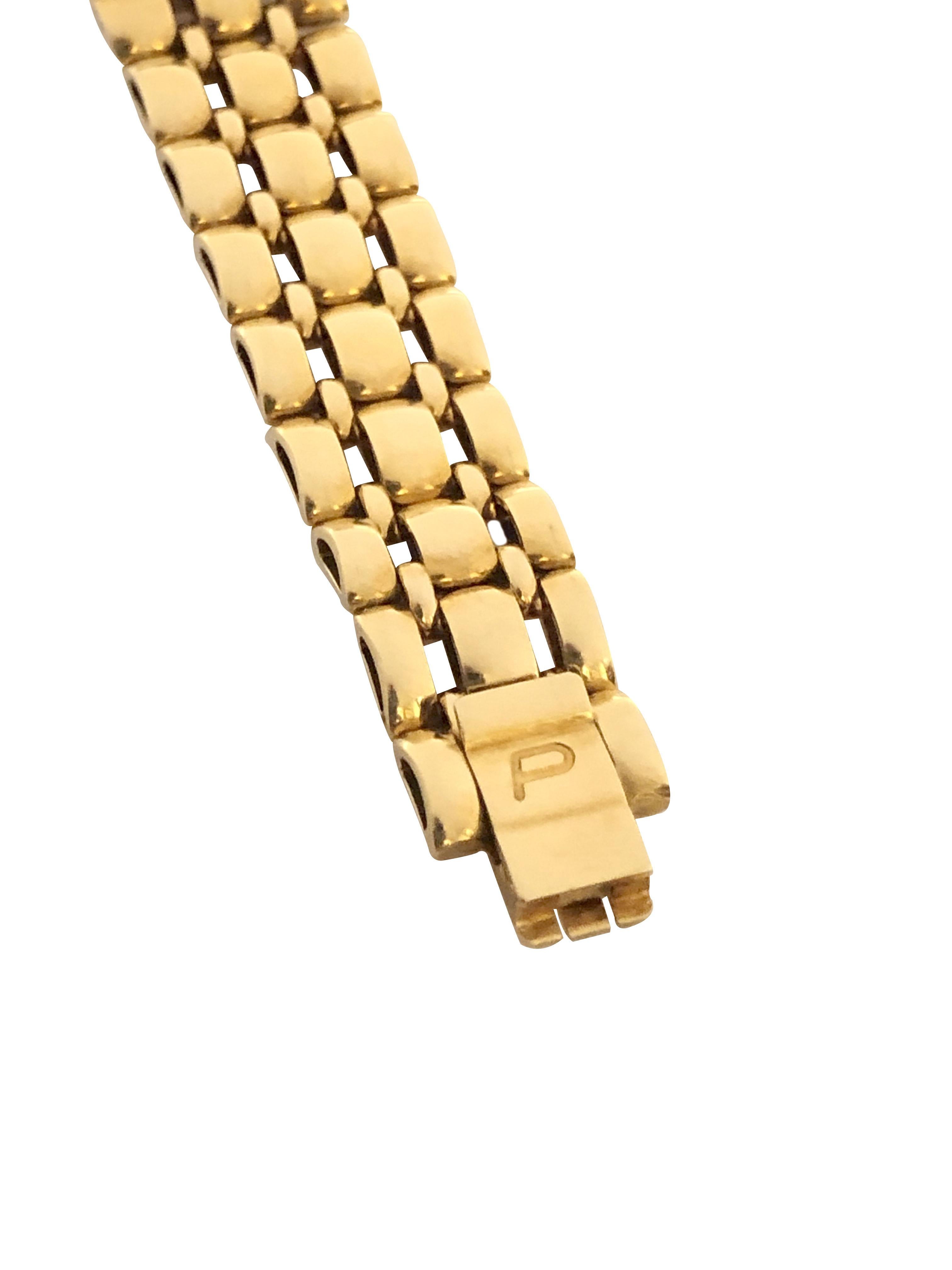Women's Piaget Yellow Gold Diamonds and Pearl Dial Ladies Quartz Wristwatch