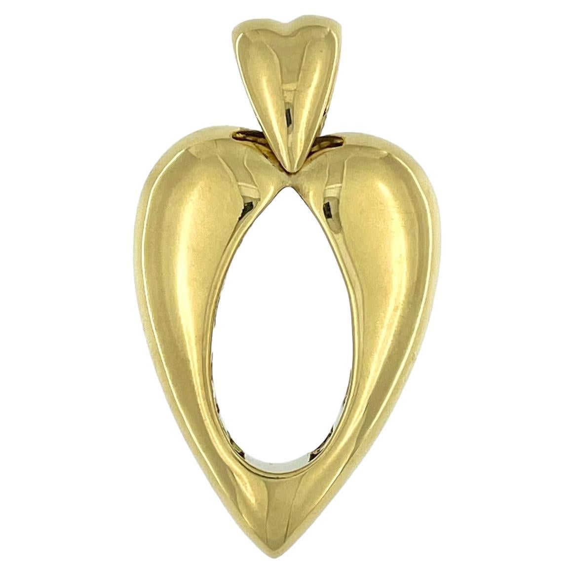 Ciondolo a forma di cuore in oro giallo Piaget