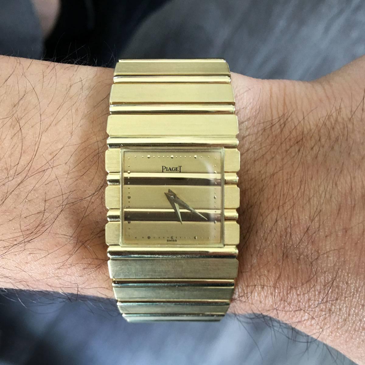 Piaget yellow gold Polo Quartz Wristwatch Ref 7131  2