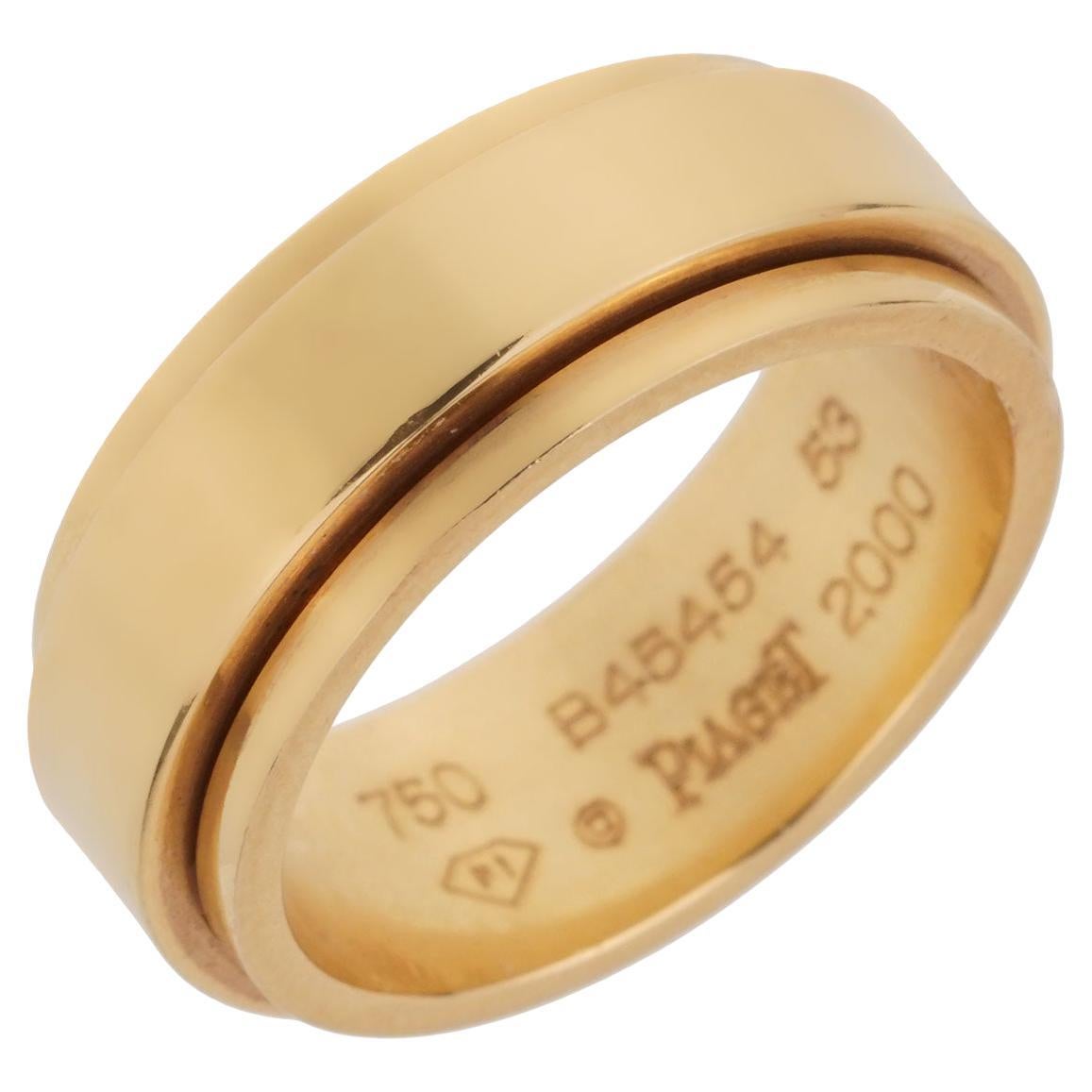 Bague en or jaune Piaget à anneau rotatif en vente